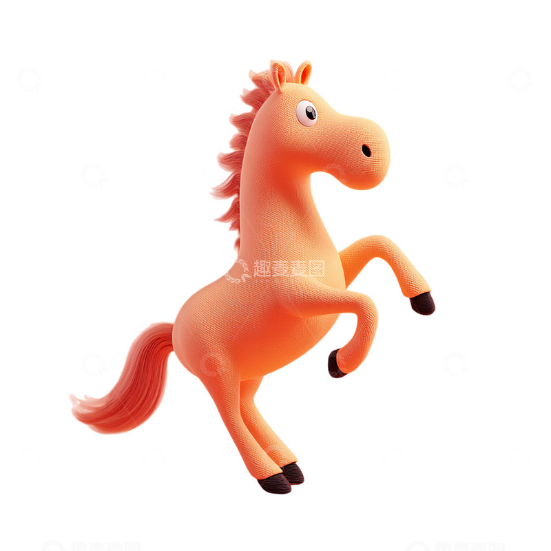 高清大图下载【趣麦麦图】卡通奇幻马儿跃动