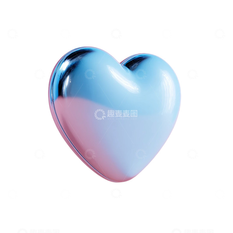 高清大图下载【趣麦麦图】流光溢彩的未来心形雕塑