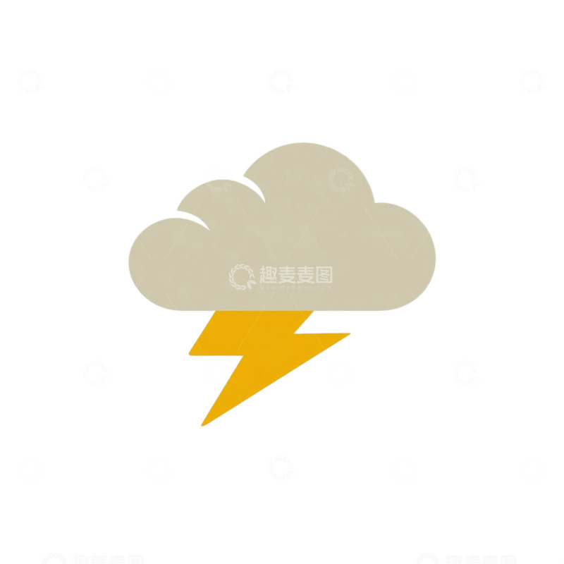 高清大图下载【趣麦麦图】雷暴云与闪电的暗影交织