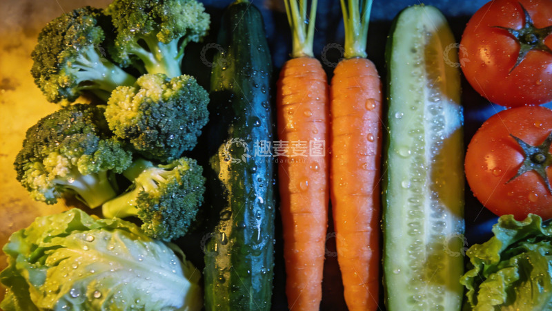 高清大图下载【趣麦麦图】新鲜蔬果混合特写摄影图片