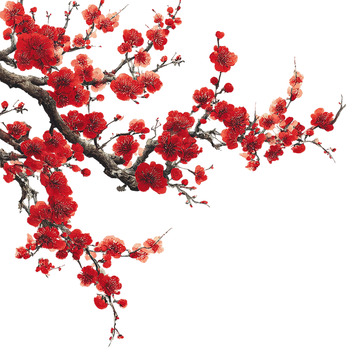 绽放千年红梅的古韵雅姿