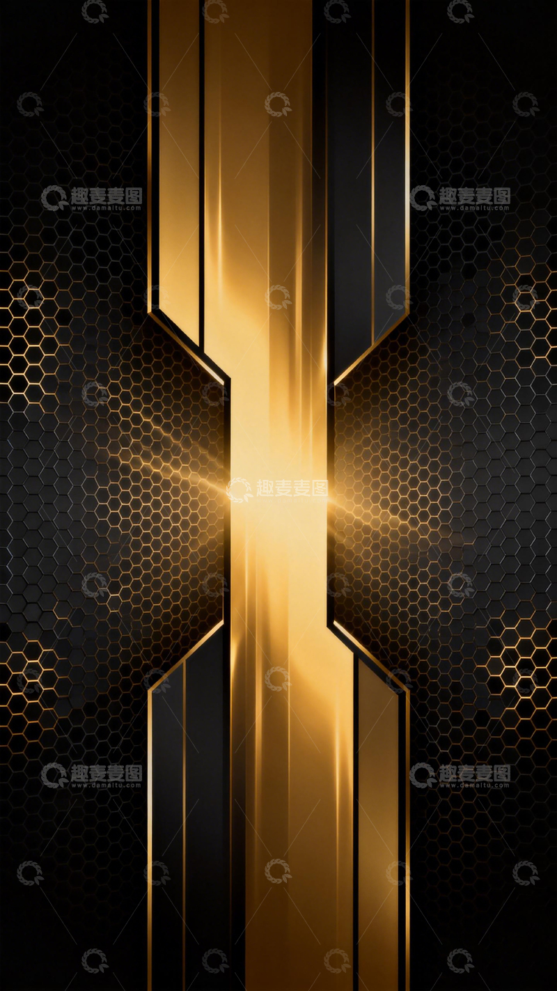 高清大图下载【趣麦麦图】黑金科技风背景设计