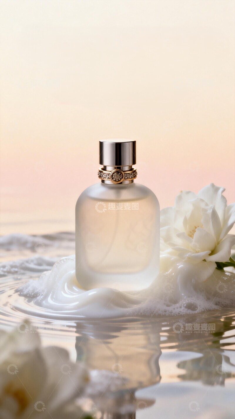 高清大图下载【趣麦麦图】清新香水瓶花朵摄影