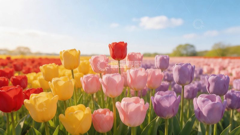 高清大图下载【趣麦麦图】五彩郁金香花海风光摄影