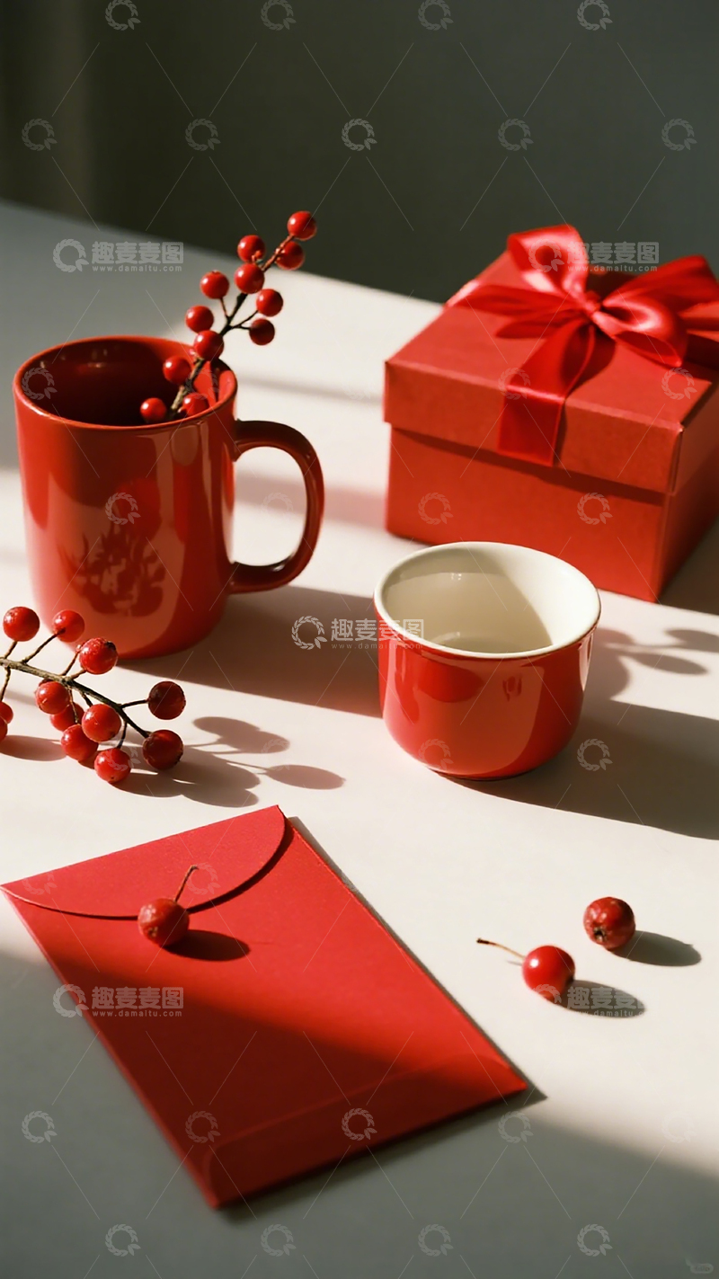 高清大图下载【趣麦麦图】节日庆典红色主题静物摄影