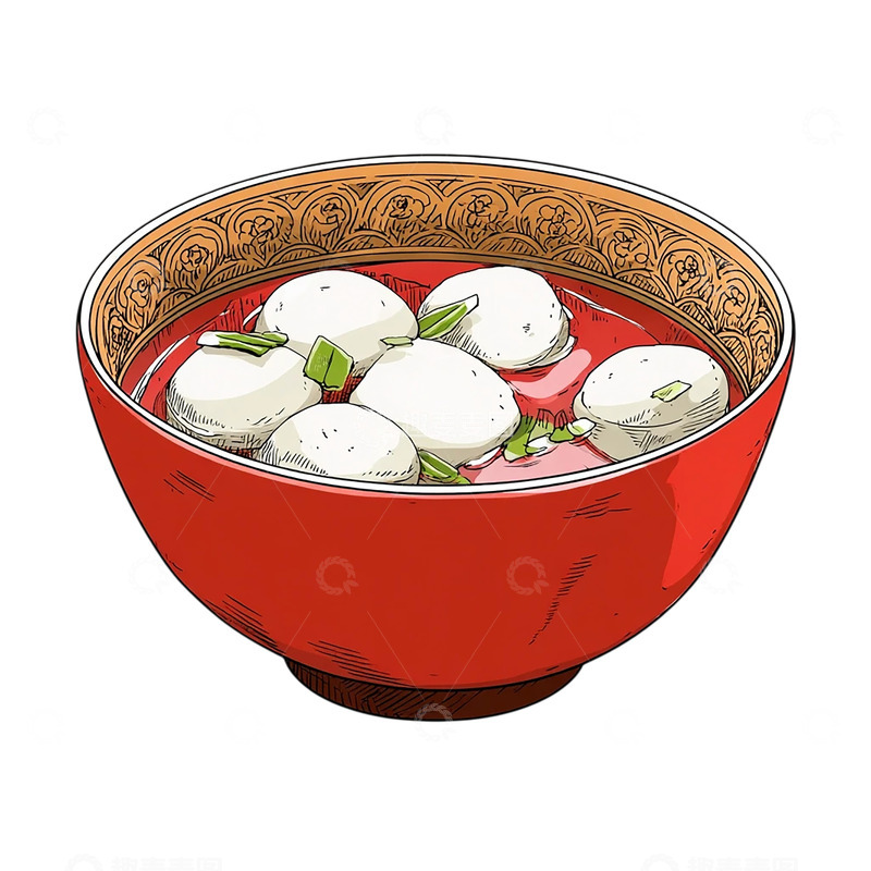 高清大图下载【趣麦麦图】红碗中的团圆奇遇记