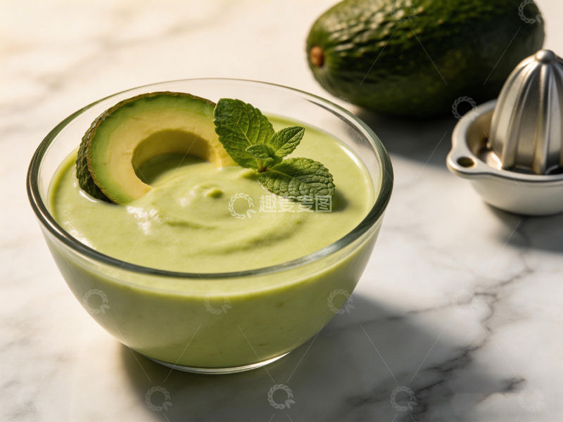 高清大图下载【趣麦麦图】清新牛油果酸奶美食摄影