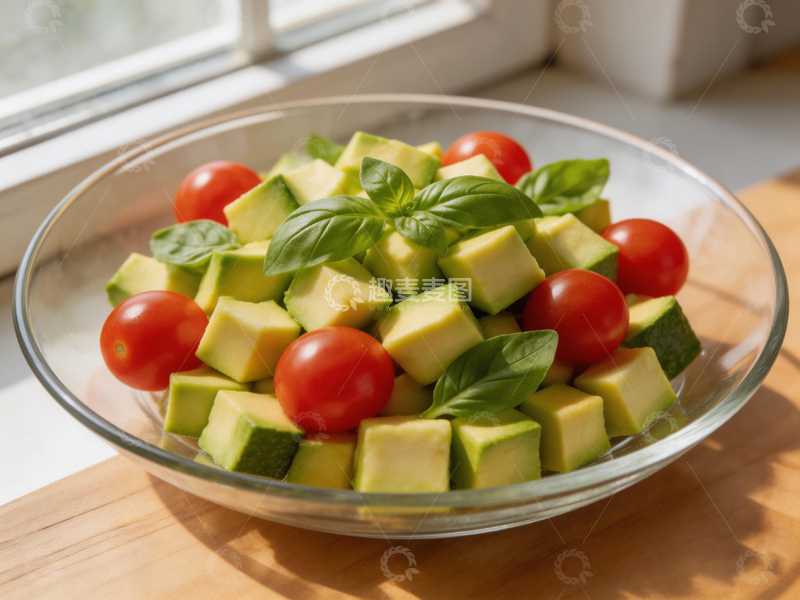高清大图下载【趣麦麦图】清新玻璃碗沙拉
