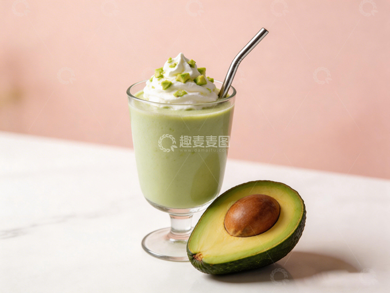 高清大图下载【趣麦麦图】清新牛油果奶昔饮品摄影