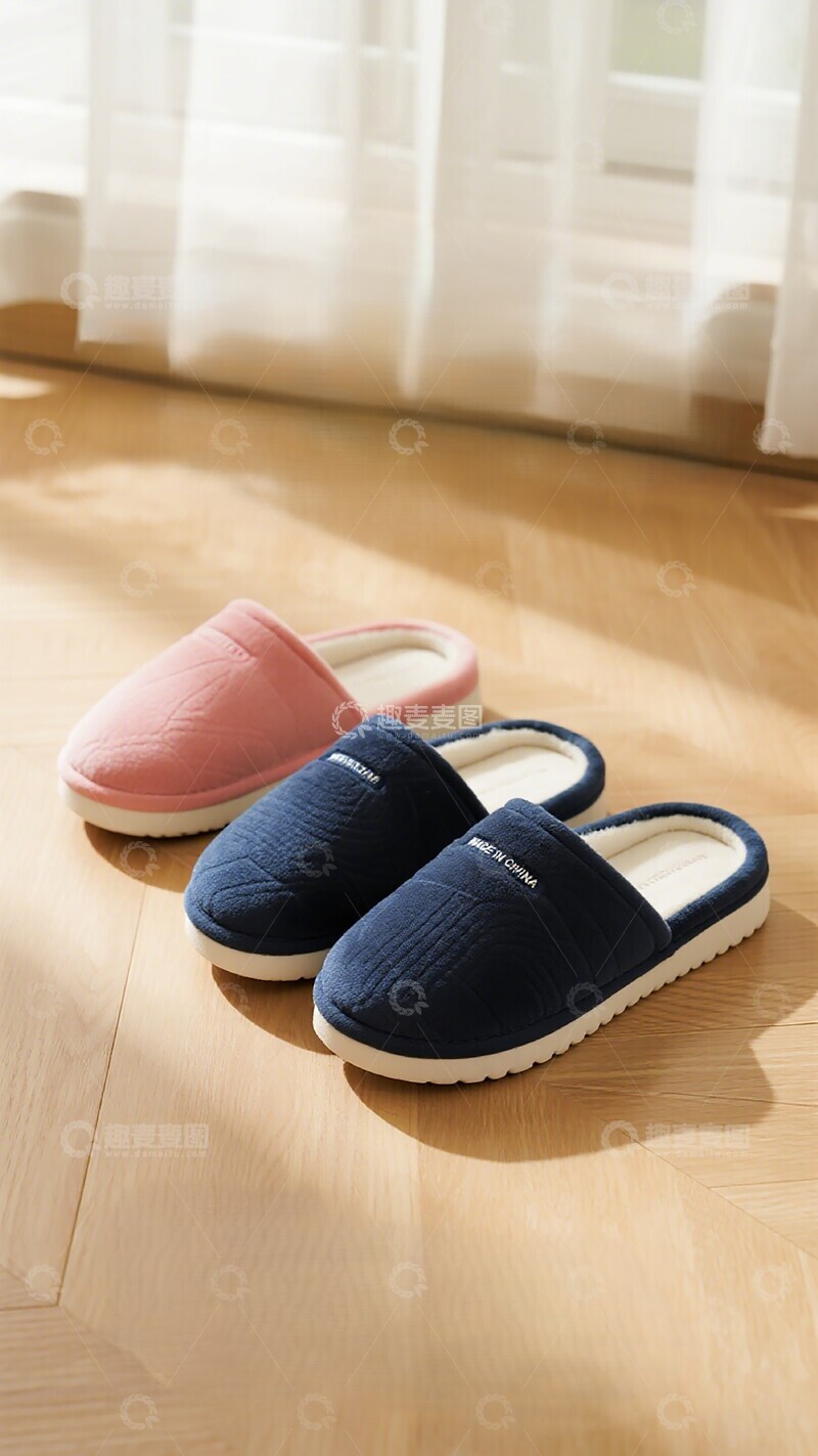高清大图下载【趣麦麦图】家居拖鞋舒适款展示