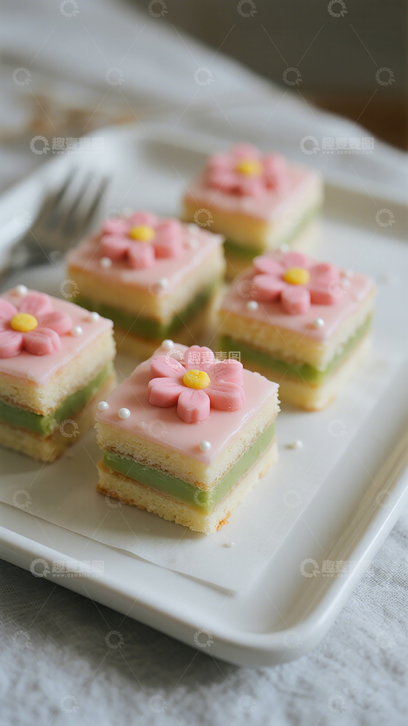 高清大图下载【趣麦麦图】精致甜点花卉装饰美食摄影