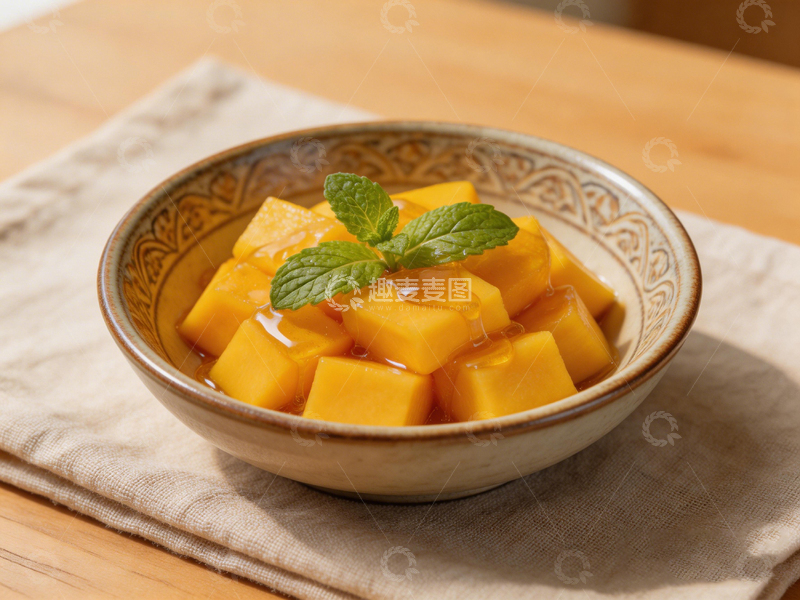 高清大图下载【趣麦麦图】清新芒果甜品美食摄影