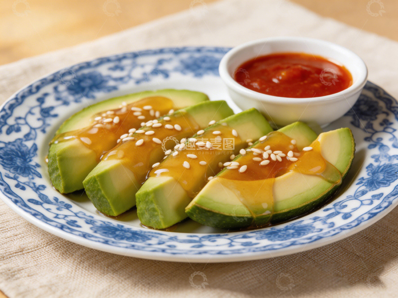 高清大图下载【趣麦麦图】青花瓷盘水果拼盘美食摄影