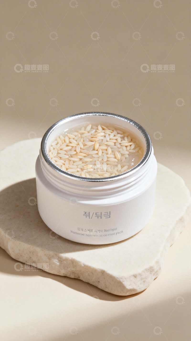 高清大图下载【趣麦麦图】简约自然护肤品展示