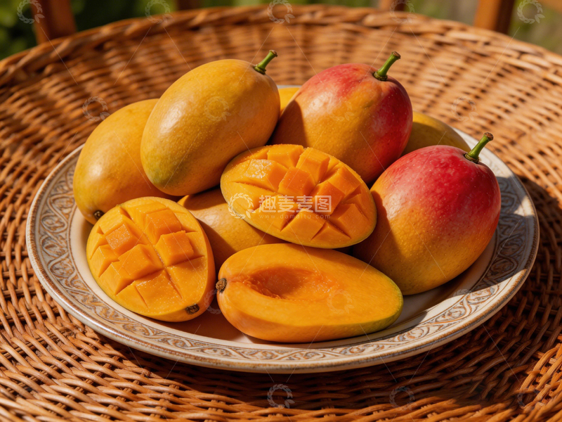 高清大图下载【趣麦麦图】热带水果芒果盘景摄影
