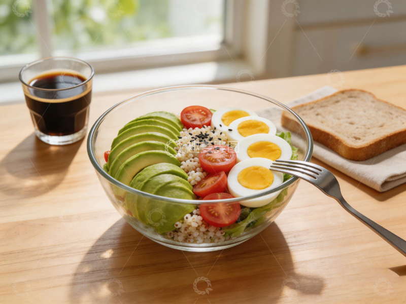 高清大图下载【趣麦麦图】健康饮食蔬果沙拉早餐