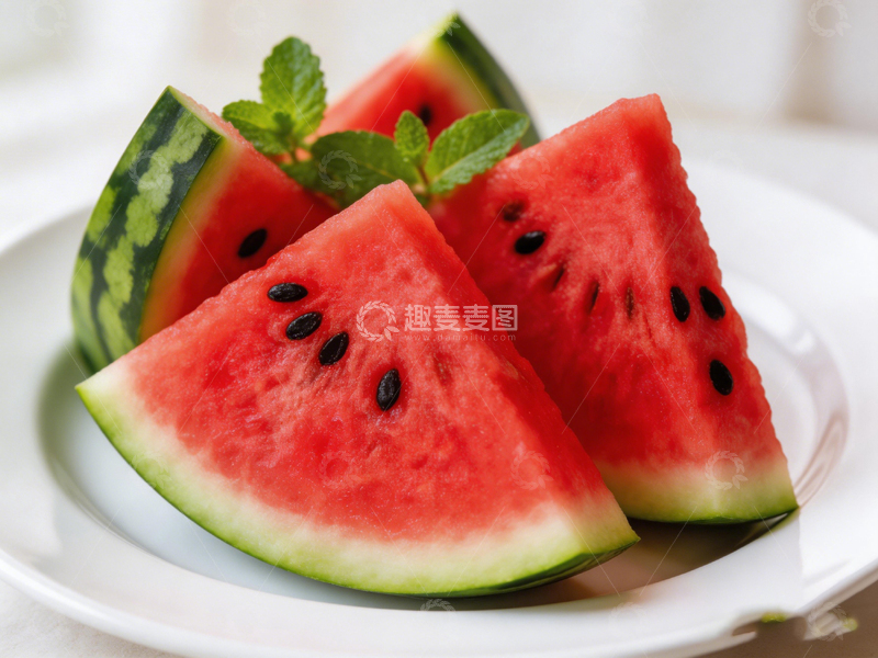 高清大图下载【趣麦麦图】清新夏日西瓜切片美食摄影