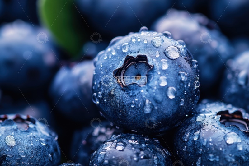 高清大图下载【趣麦麦图】一堆新鲜的蓝莓摄影