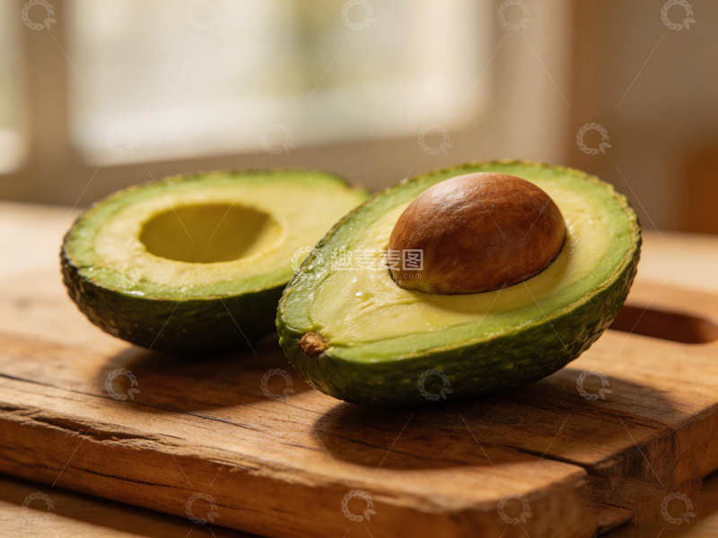 高清大图下载【趣麦麦图】新鲜牛油果切开特写