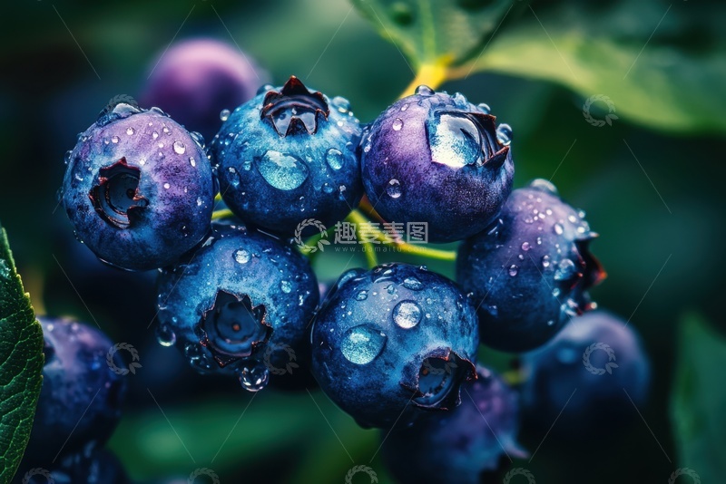 高清大图下载【趣麦麦图】新鲜的蓝莓果实