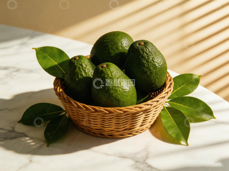 高清大图下载【趣麦麦图】自然光影柠檬篮静物摄影