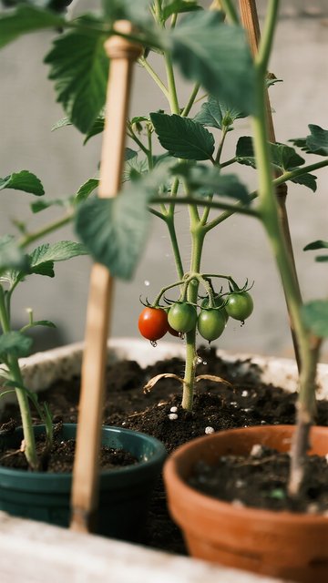 盆栽番茄生长特写