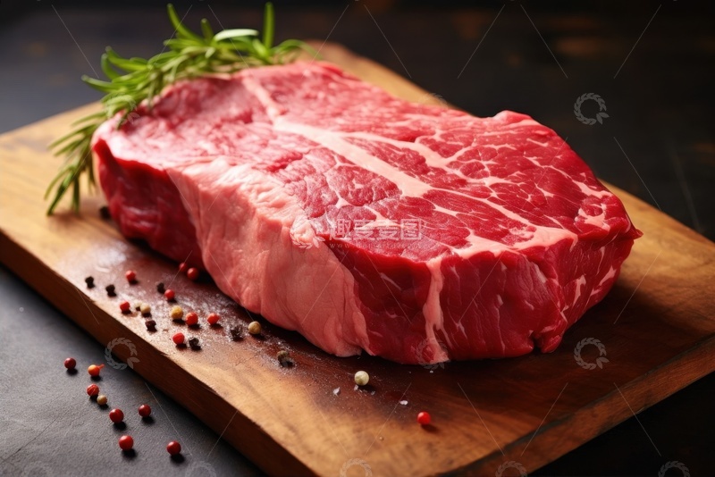 高清大图下载【趣麦麦图】一块新鲜的牛肉美食