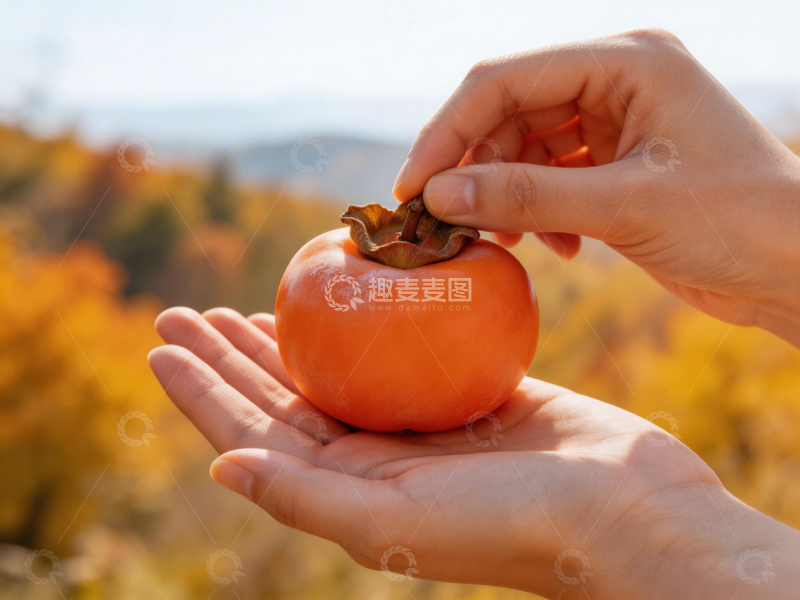 高清大图下载【趣麦麦图】秋日柿子自然风光摄影