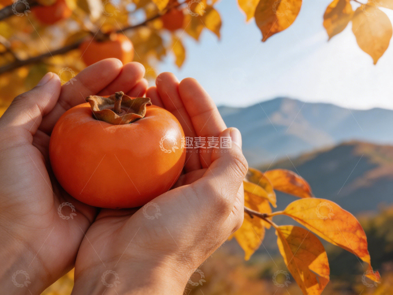 高清大图下载【趣麦麦图】秋日丰收柿子美景摄影