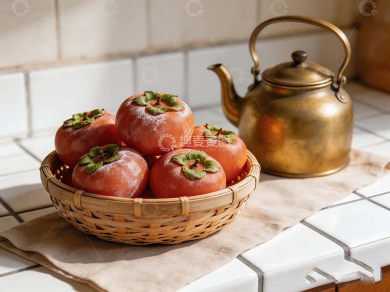 高清大图下载【趣麦麦图】田园风柿子静物摄影