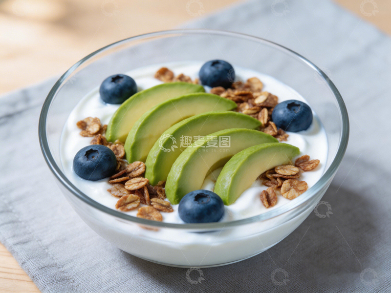 高清大图下载【趣麦麦图】清新健康水果酸奶碗