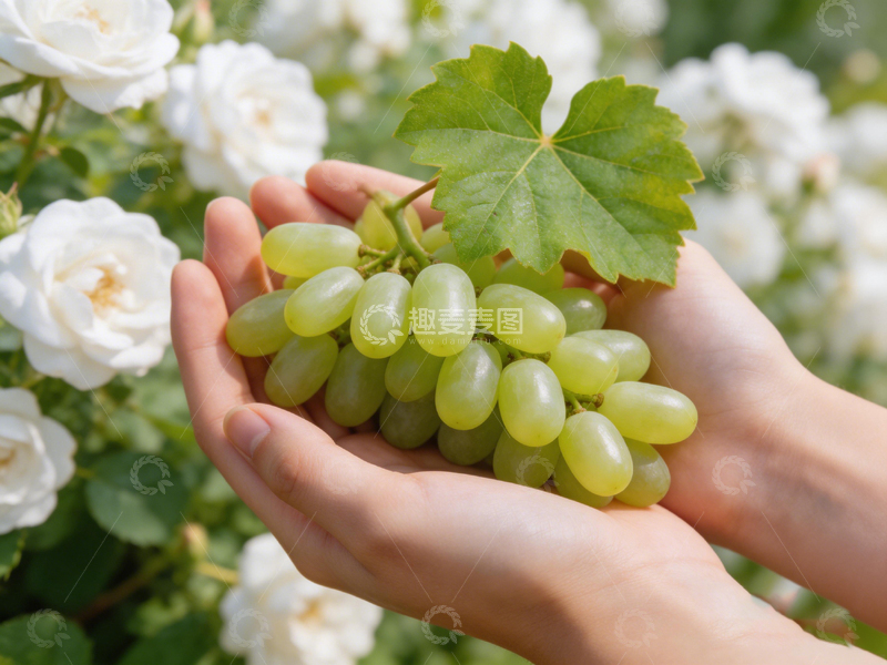 高清大图下载【趣麦麦图】田园风光绿色葡萄鲜花美景