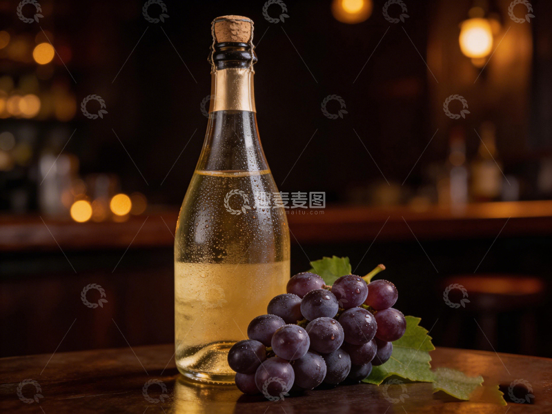 高清大图下载【趣麦麦图】酒庄白葡萄酒与葡萄静物