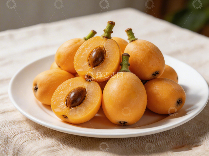 高清大图下载【趣麦麦图】新鲜枇杷果盘摄影