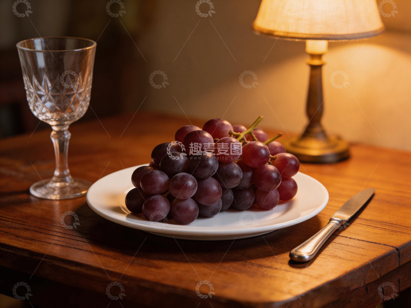 高清大图下载【趣麦麦图】温馨家居葡萄水果摄影图