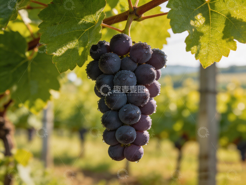 高清大图下载【趣麦麦图】葡萄园紫葡萄特写摄影