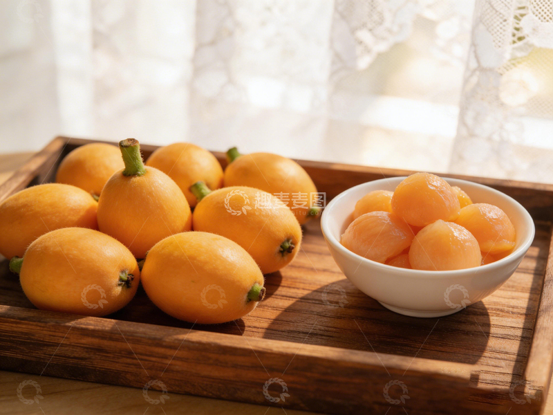 高清大图下载【趣麦麦图】清新田园风枇杷果盘摄影图片