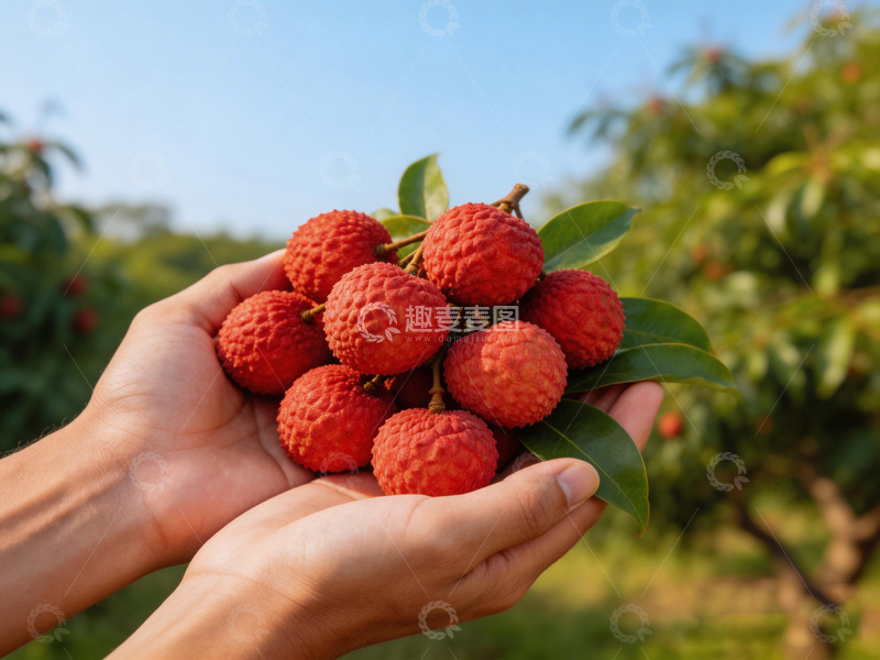 高清大图下载【趣麦麦图】田园风荔枝丰收场景摄影图片