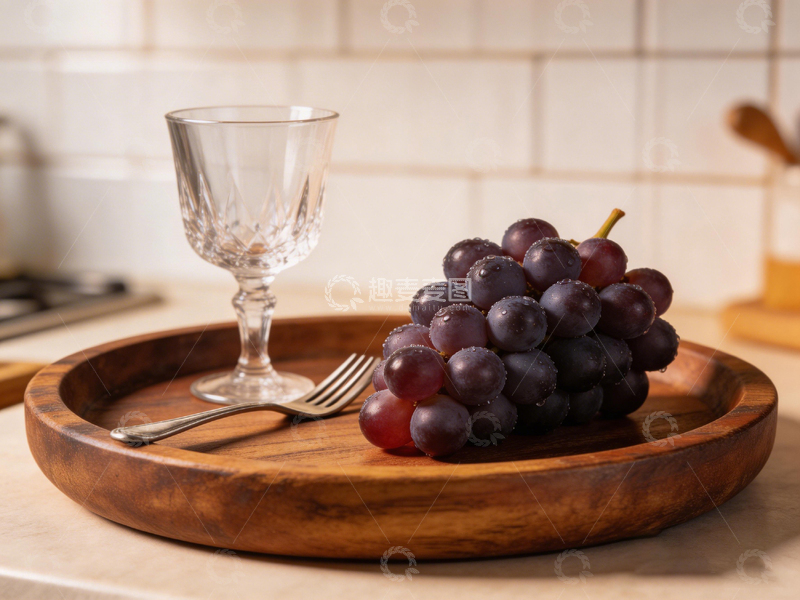 高清大图下载【趣麦麦图】简约厨房葡萄摆设摄影