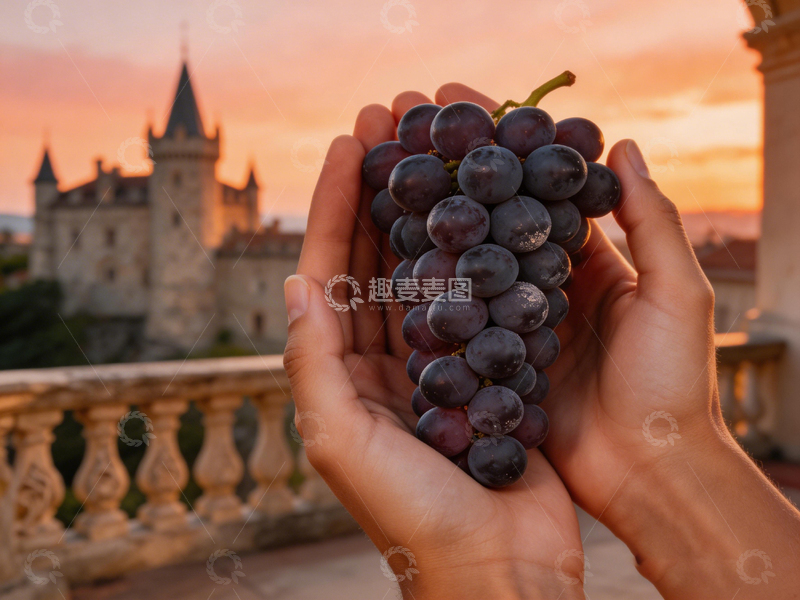 高清大图下载【趣麦麦图】葡萄城堡黄昏美景摄影