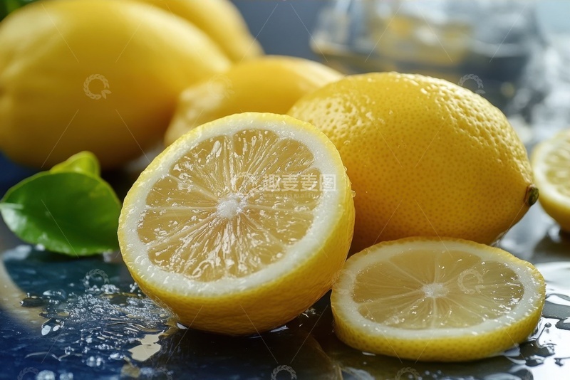 高清大图下载【趣麦麦图】切开的柠檬片美食摄影