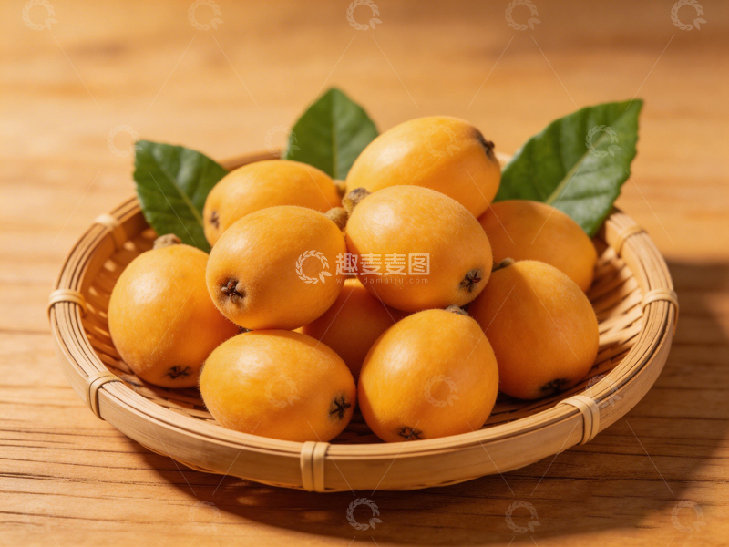 高清大图下载【趣麦麦图】竹篮枇杷摄影图