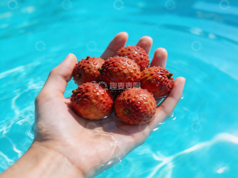 高清大图下载【趣麦麦图】清凉夏日荔枝