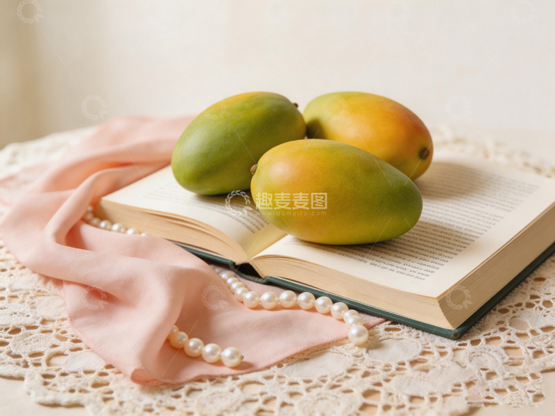 高清大图下载【趣麦麦图】清新阅读芒果布置