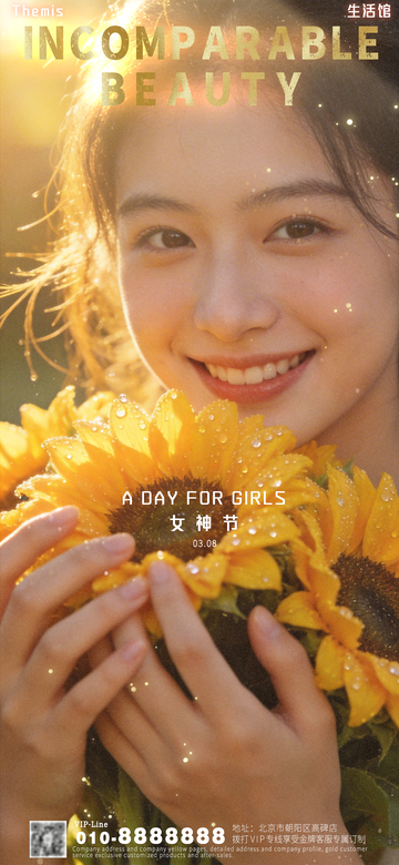 阳光女神向日葵海报设计