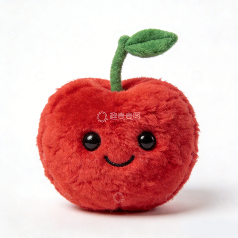 高清大图下载【趣麦麦图】可爱卡通樱桃苹果毛绒玩具