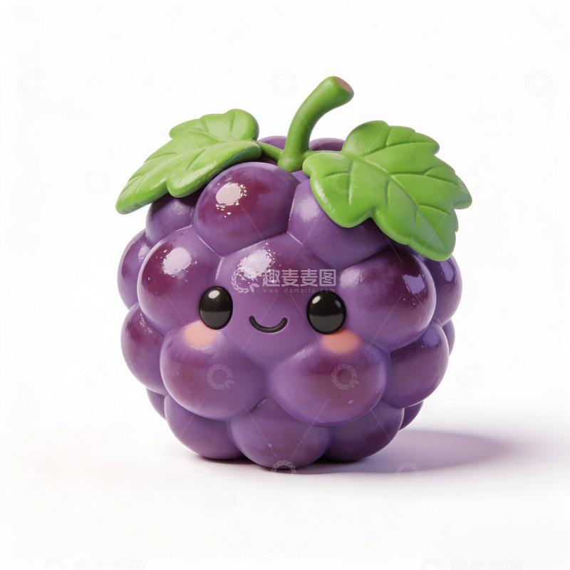 高清大图下载【趣麦麦图】可爱卡通葡萄拟人形象