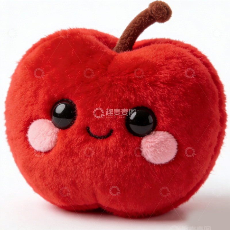 高清大图下载【趣麦麦图】可爱苹果毛绒玩具