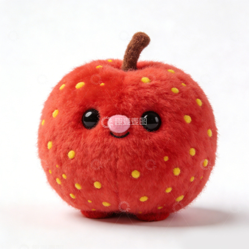 高清大图下载【趣麦麦图】可爱毛绒苹果玩偶摄影