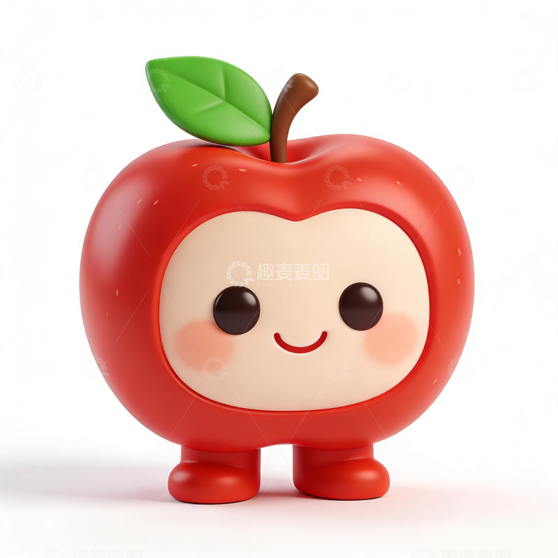 高清大图下载【趣麦麦图】可爱卡通苹果形象设计素材